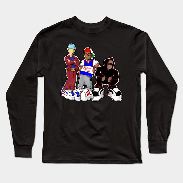 Puerto rican b boy Long Sleeve T-Shirt by Duendo Design